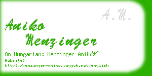 aniko menzinger business card